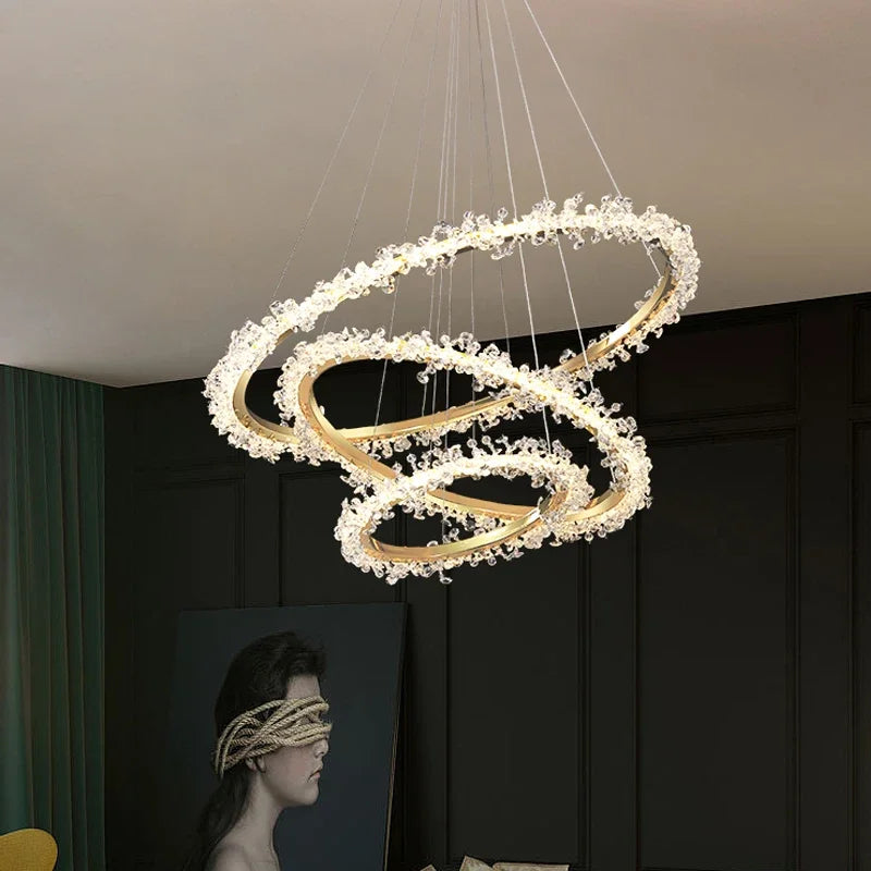 luxe nordische kristallen kroonluchter voor moderne decoratie
