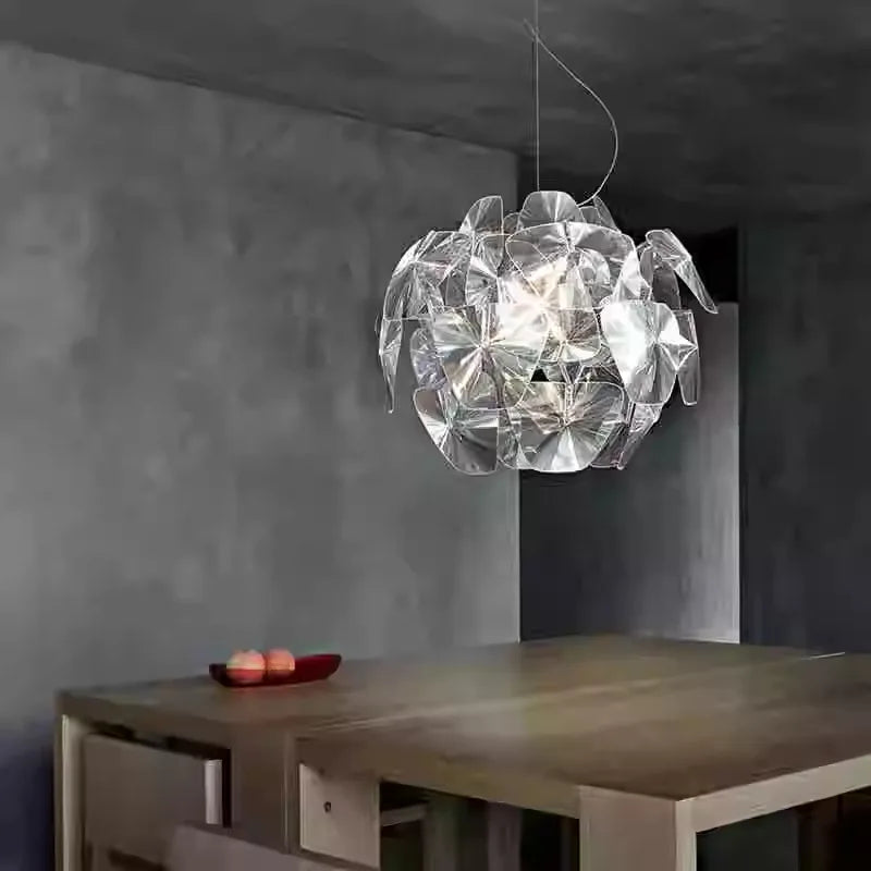 transparante acryl-kroonluchter design voor elegant interieur