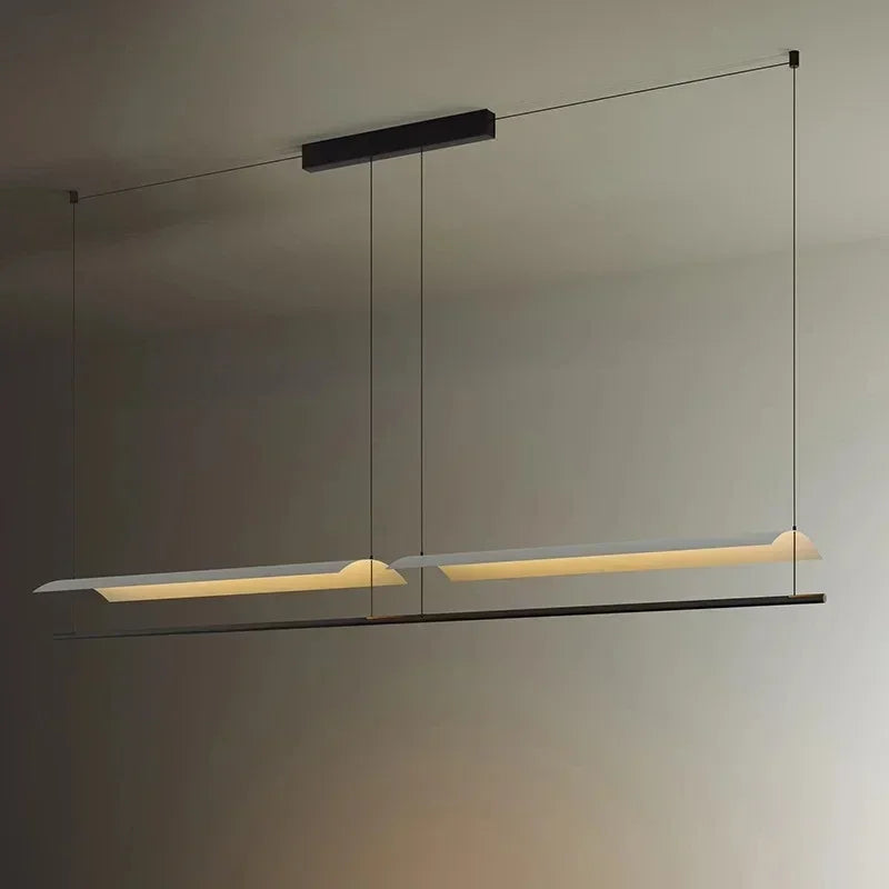 hangende moderne noordse kroonluchter met lang en eenvoudig design