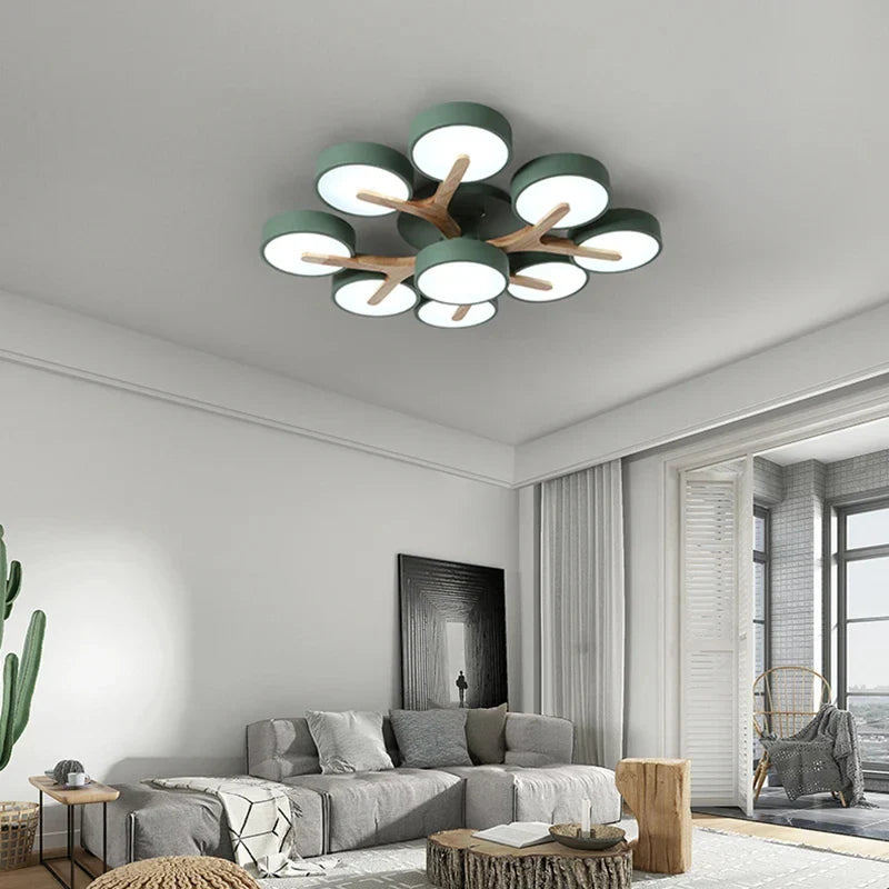Stralende Scandinavische houten lamp