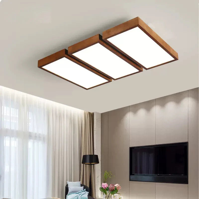 Moderne LED hanglamp van hout