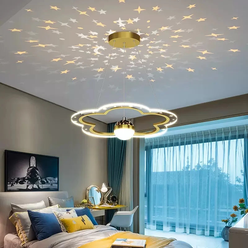 moderne stervormige kroonluchter voor decoratieve kinderkamer