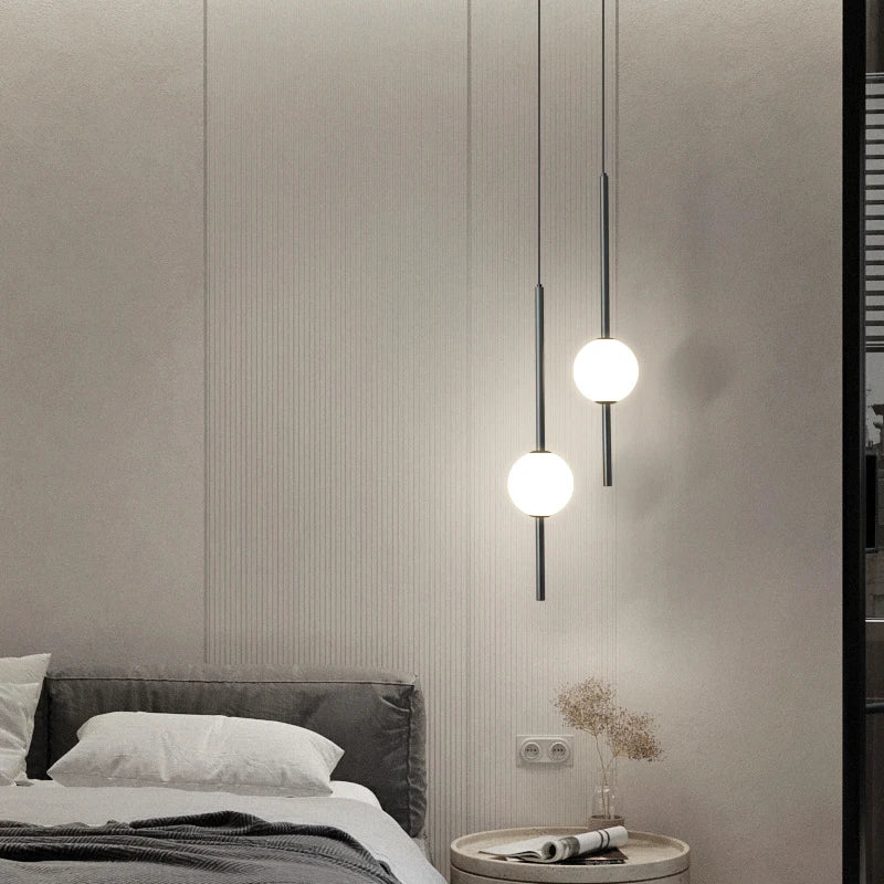 minimalistische nordische led-hanglamp in koper met verstelbare hoogte