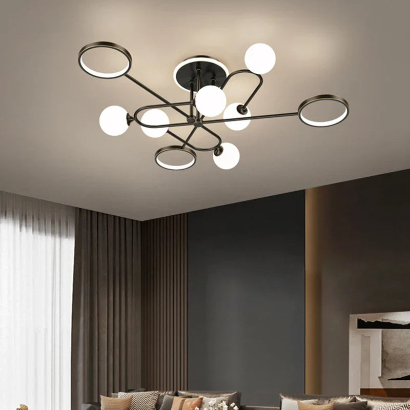 moderne glazen led-kroonluchter