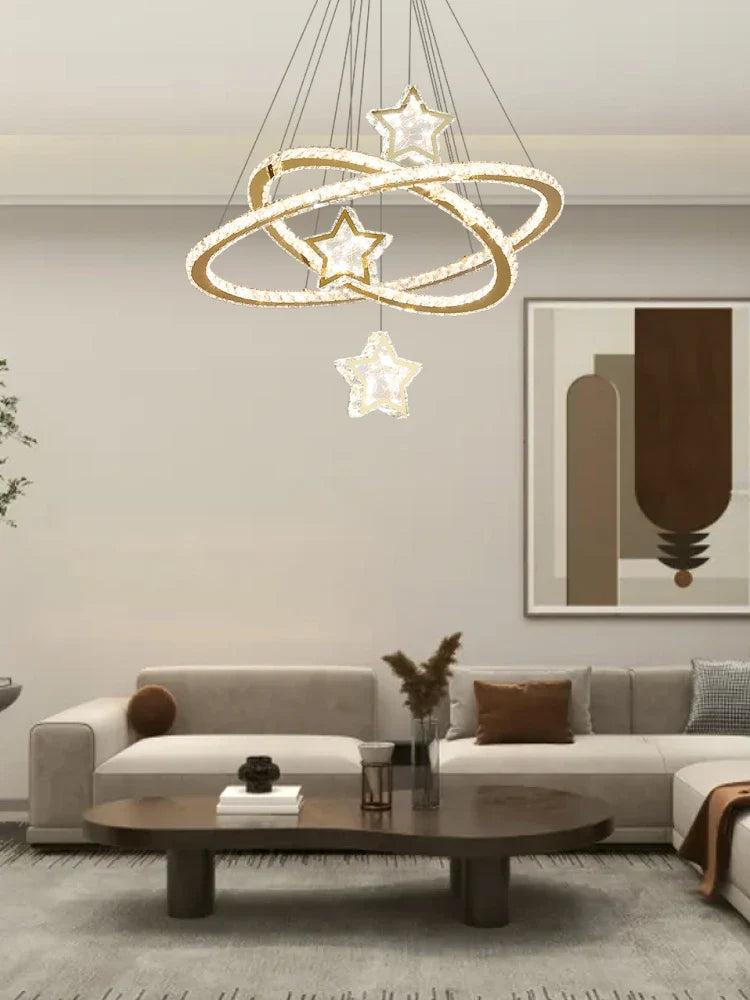 moderne led-kristallen kroonluchter voor binnenverlichting