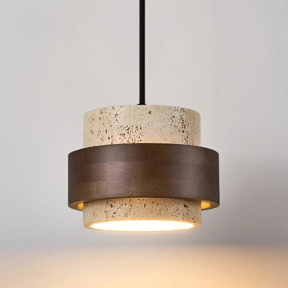 moderne kroonluchter van hout en marmer voor elegante decoratie