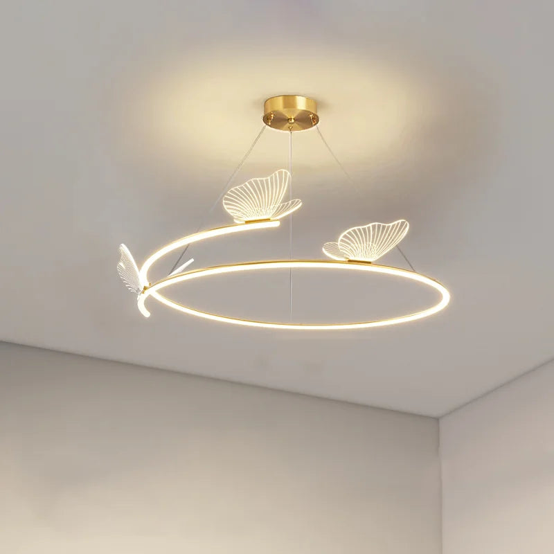 minimalistische moderne led vlinder kroonluchter voor huisdecoratie