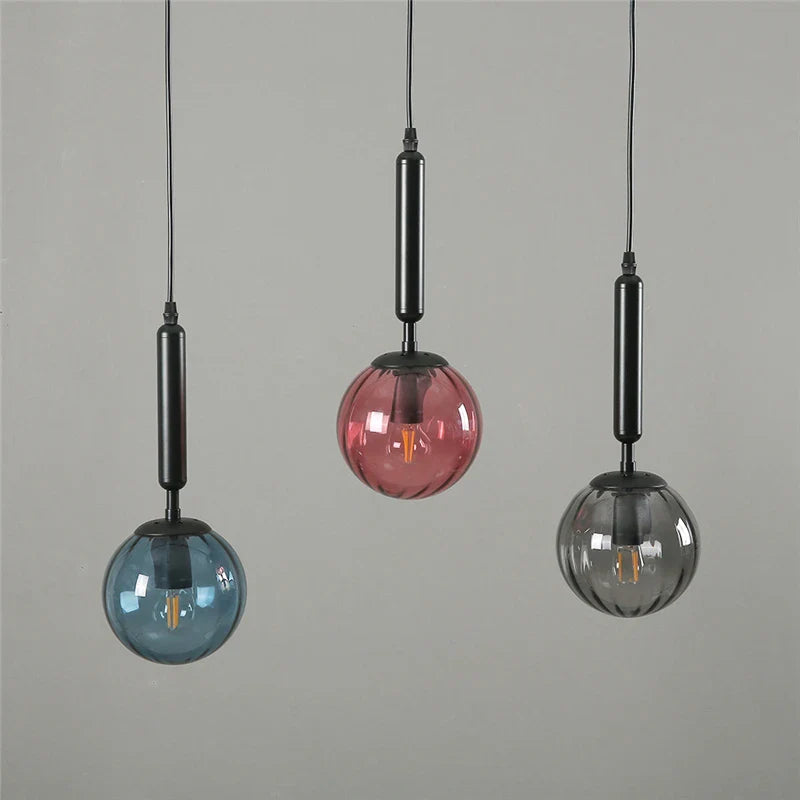 vintage led-kroonluchter met glazen bol voor moderne decoratie