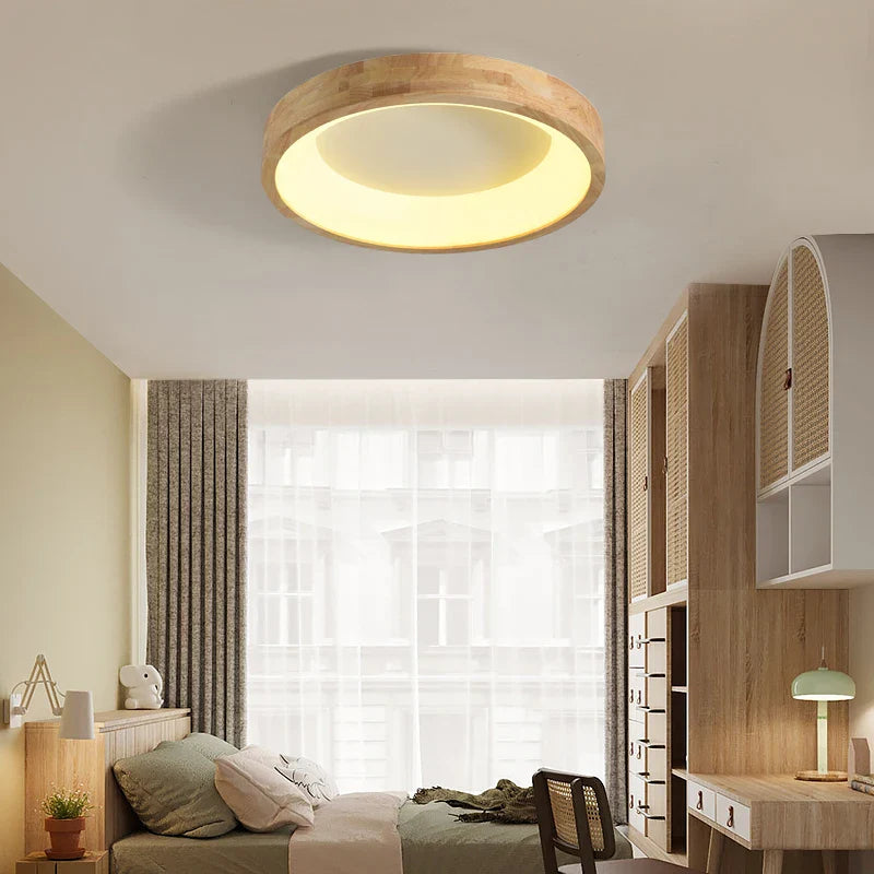 Moderne lichte houten kroonluchter