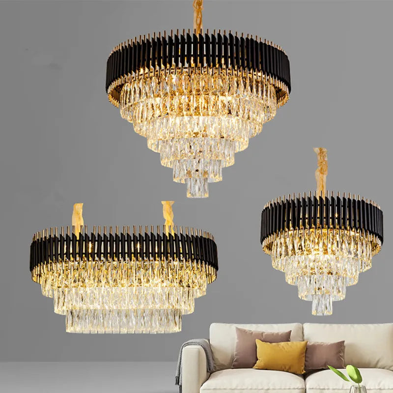 moderne luxe kristallen k9 led hanglamp