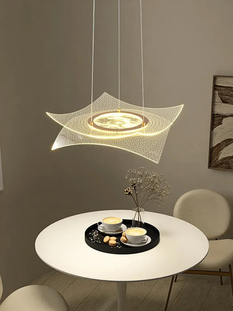 luxe creatieve acryl kroonluchter met decoratieve led-verlichting