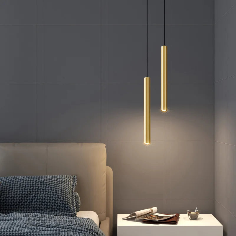 minimalistische moderne koperen led kroonluchter voor restaurant en bar