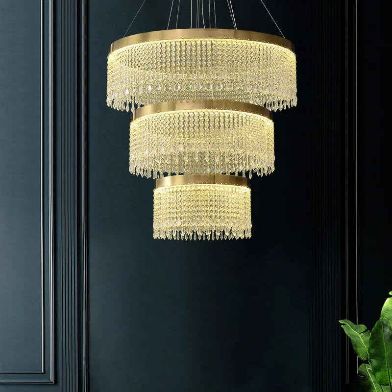 moderne led kristallen design kroonluchter voor een elegant interieur
