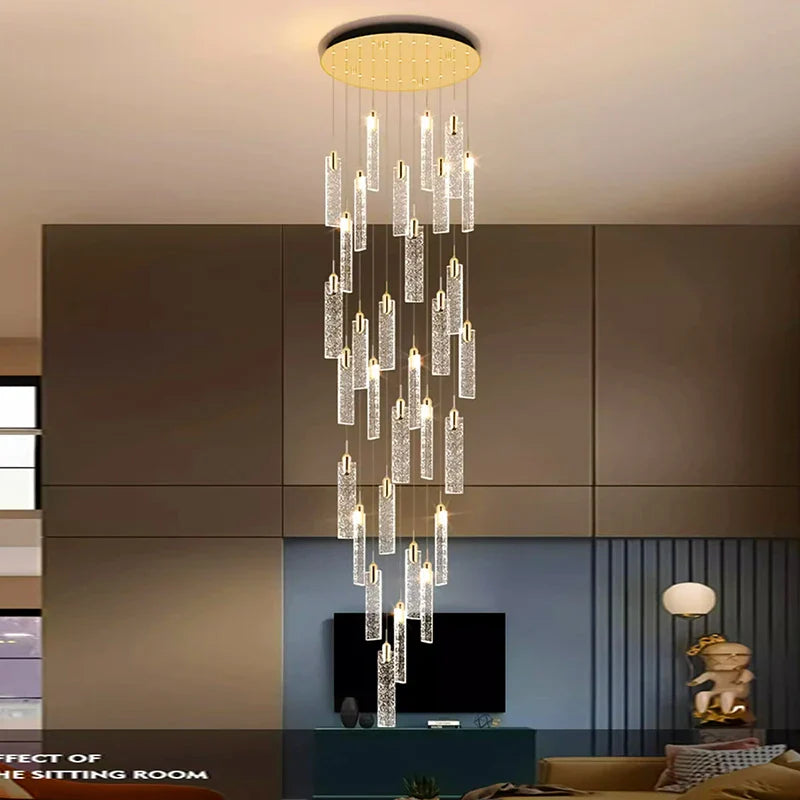 Scandinavische design kroonluchter met gouden hangende pendels