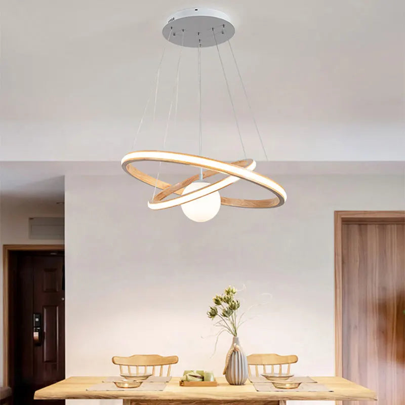 Transparante design houten kroonluchter