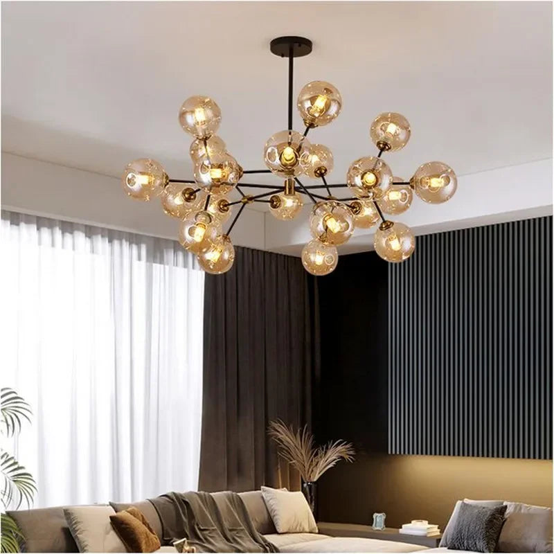 Unieke elegante transparante hangende kroonluchter