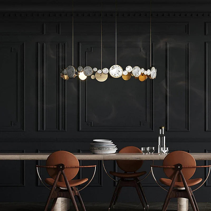 Gouden kristal elegante LED hanglamp
