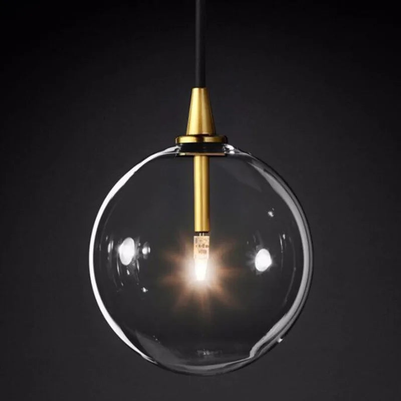transparante glazen kroonluchter met noordse design voor binnenhuisdecoratie