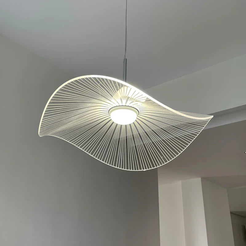 nordische led-kroonluchter van acryl met postmoderne golfdesign