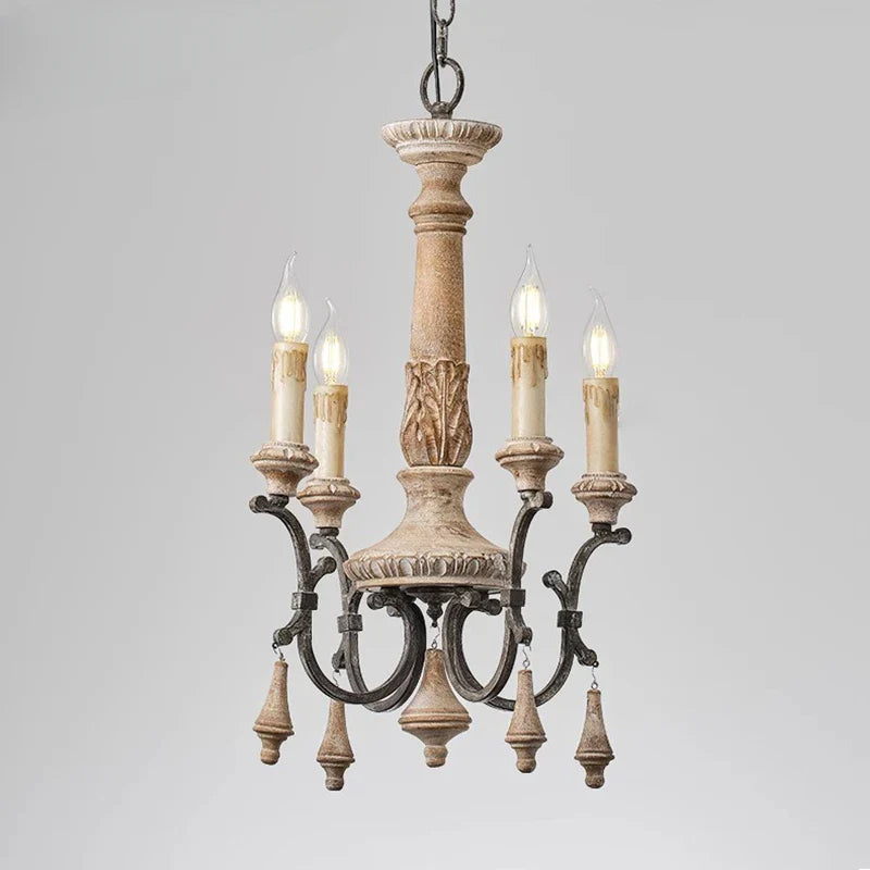 Vintage houten lamp, gegarandeerde charme.