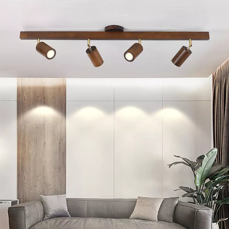 Moderne elegante zwarte houten kroonluchter