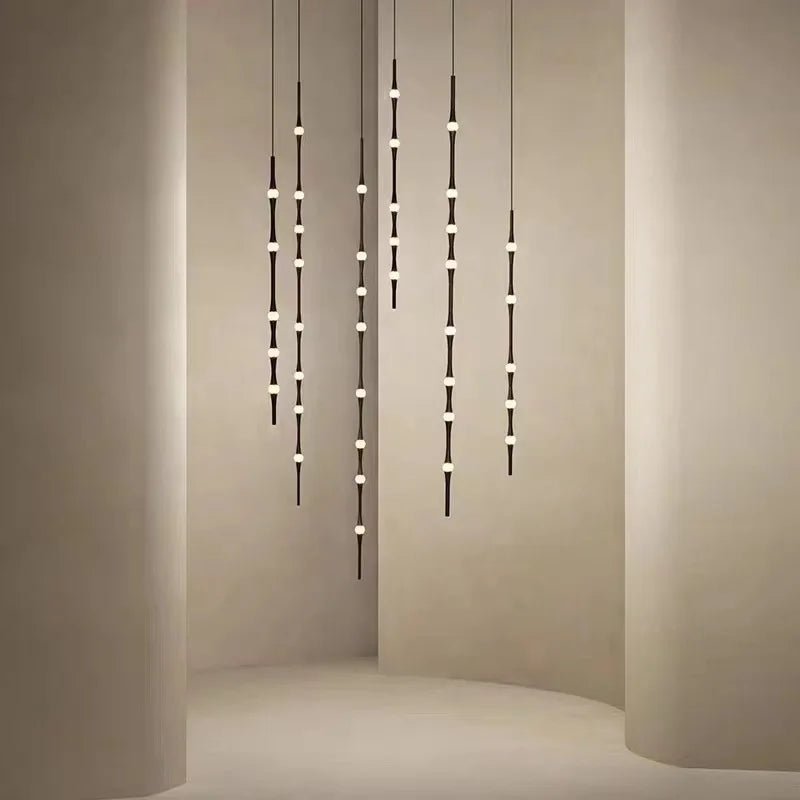 minimalistische led-hanglamp van aluminium en acryl voor hotel 3000k