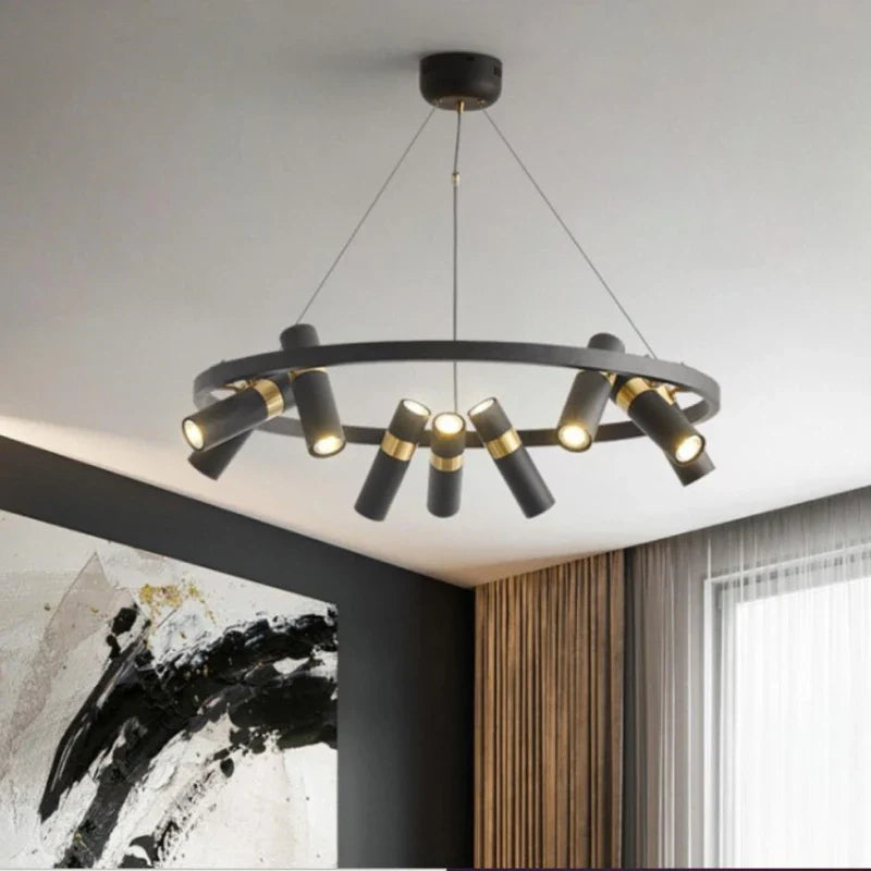 moderne LED-kroonluchter in industrieel design voor binnenhuisdecoratie