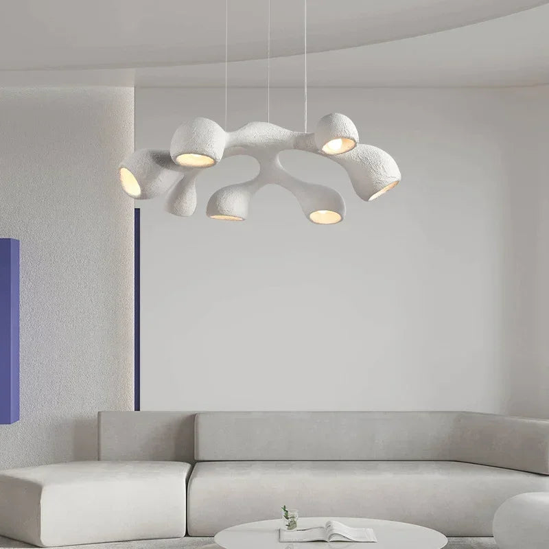 Japanse wabi-sabi stijl led-kroonluchter voor villa, clubhuis, duplex