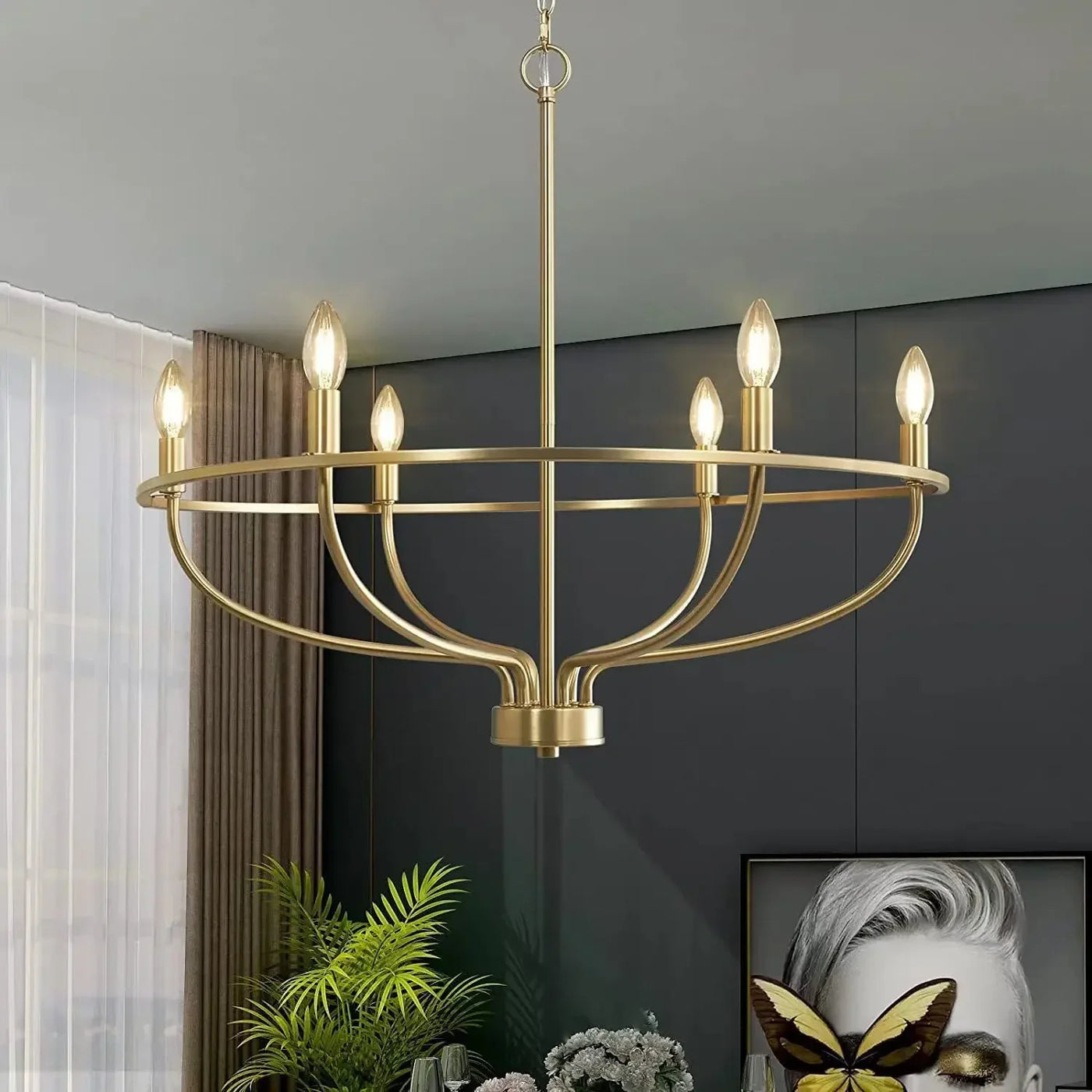 retro industriële led hanglamp lichtkring decorfixtures