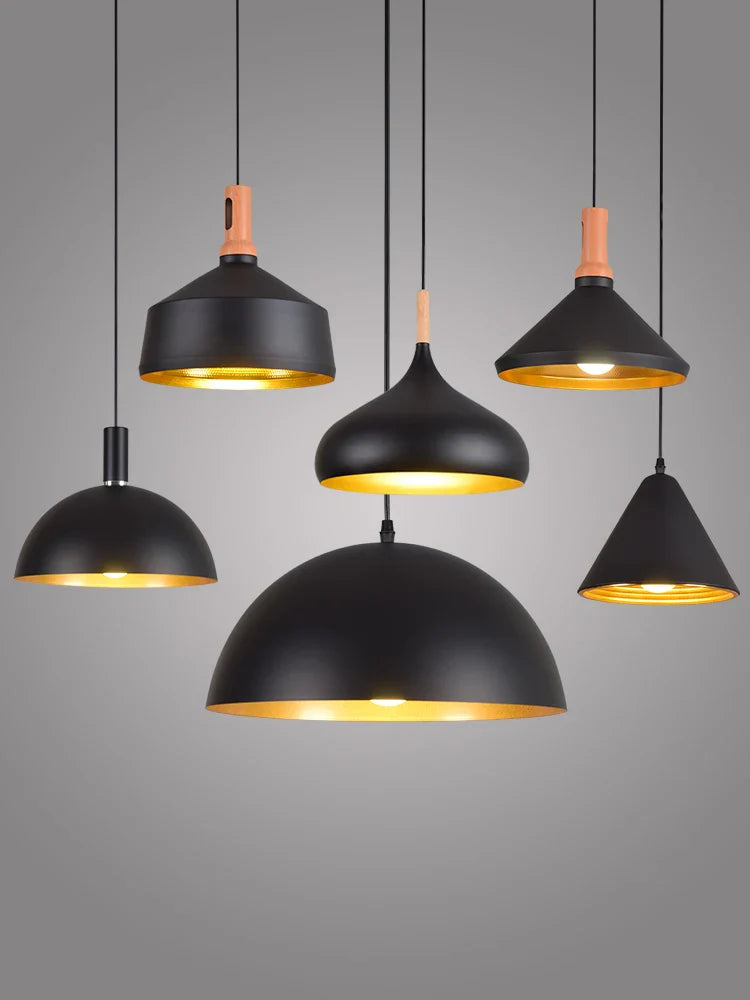 creatieve led kroonluchter in retro industriële stijl voor restaurant