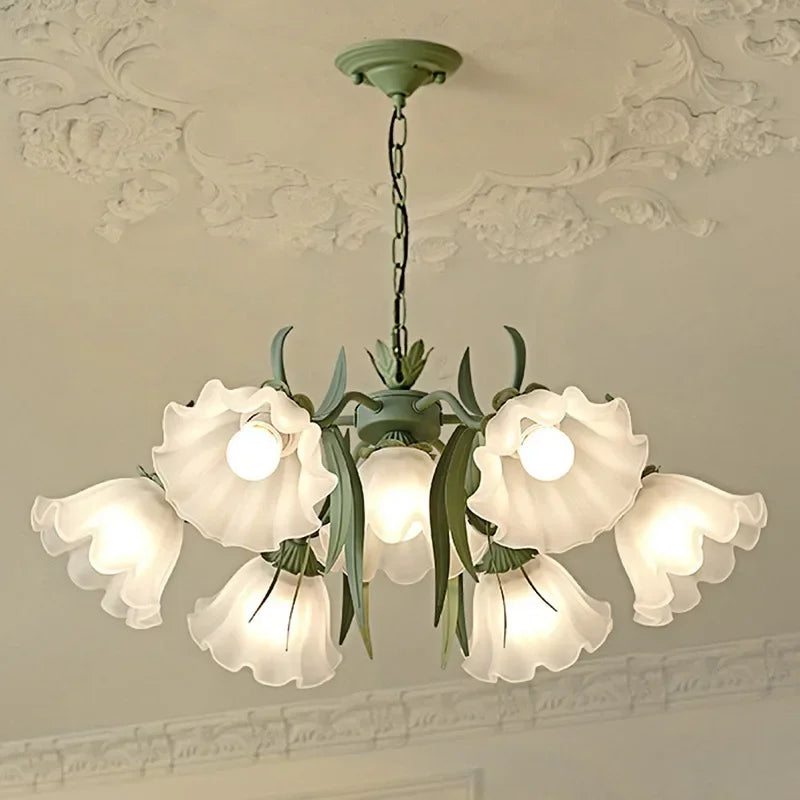 Chique Noordse bloemen kroonluchter