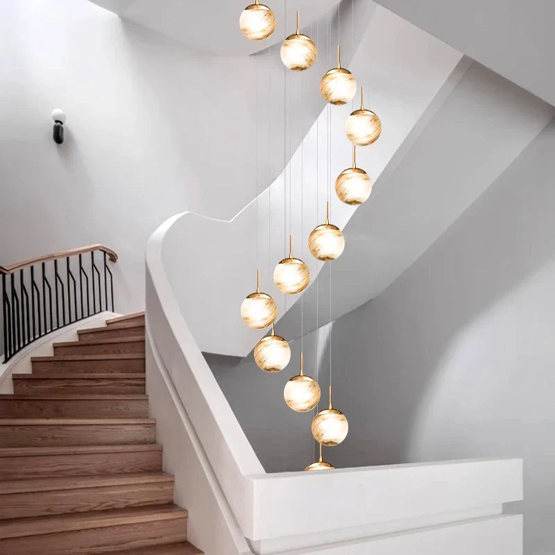 Moderne trap kroonluchter binnenverlichting plafondlamp voor woonkamer binnenverlichting