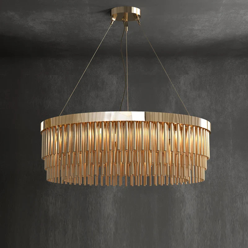 luxe postmoderne noordse hanglamp van roestvrij staal