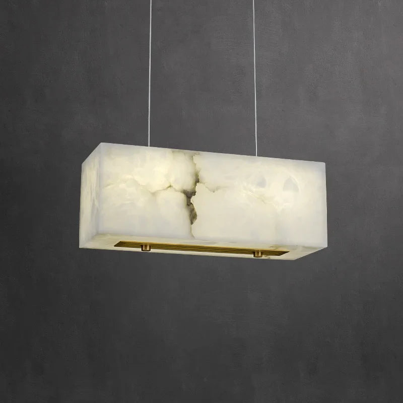 minimalistische designlamp van marmer en koper voor moderne ruimtes