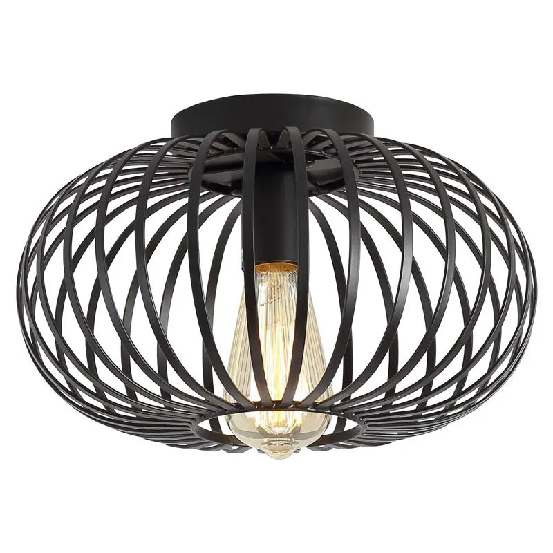 Zwarte Industriële Badkamer Plafondlamp – Lieve, IP44