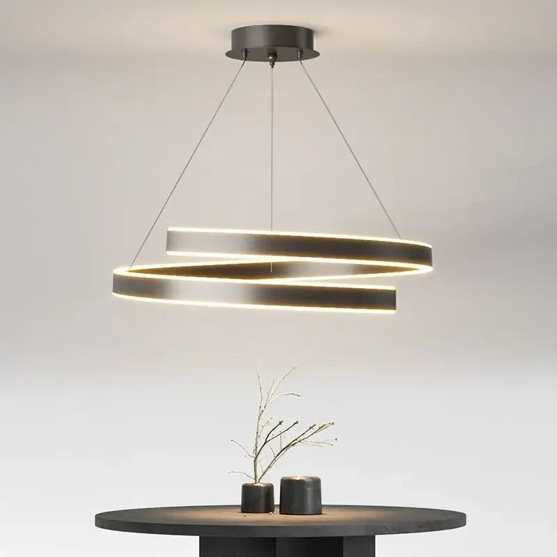 moderne LED spiraalvormige kroonluchter voor interieurdecoratie