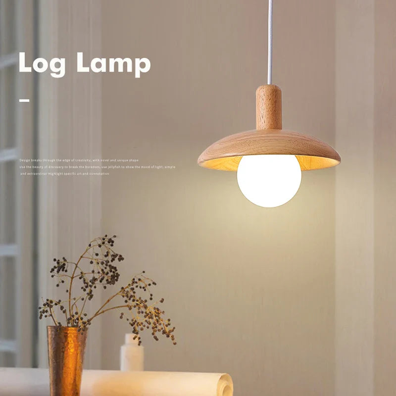frisse ronde stammen led-kroonluchter in creatieve noordse houtkunst stijl