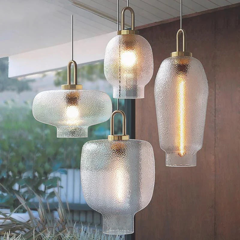 minimalistische glazen kroonluchter met luxe design voor moderne decoratie