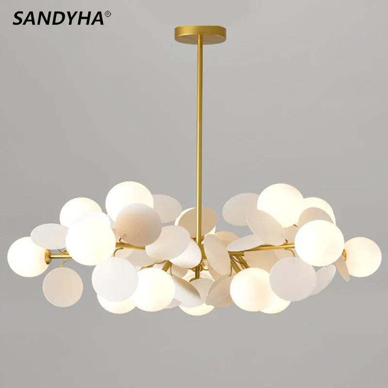 sandyha moderne gekleurde glazen kroonluchter creatief design voor hotel