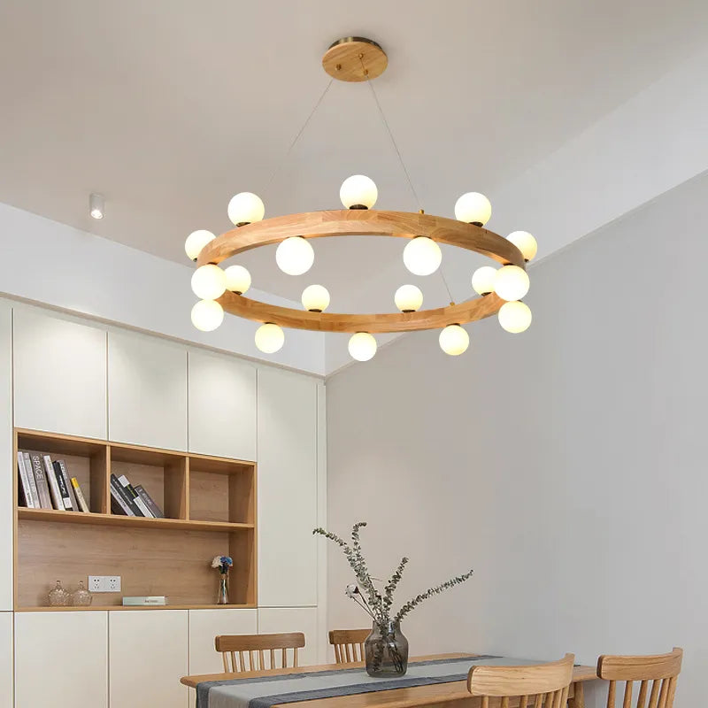 Elegante ronde nordische houten design