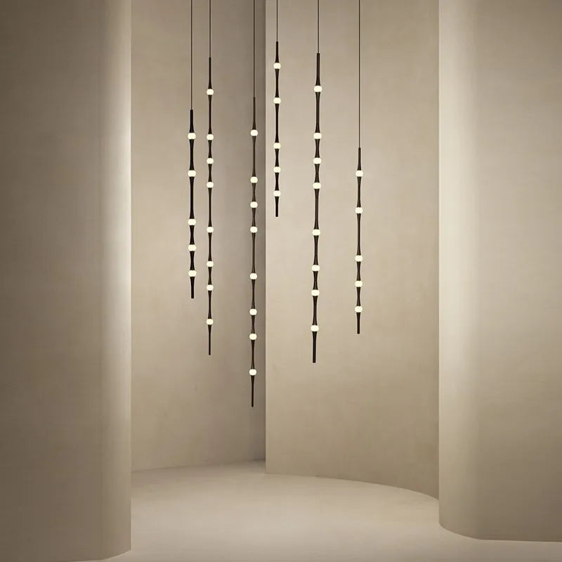 minimalistische moderne led-kroonluchter in Spaans design voor een elegant interieur
