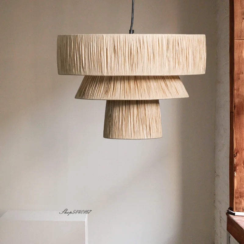 handgemaakte rotan hanglamp in Japanse stijl creatief