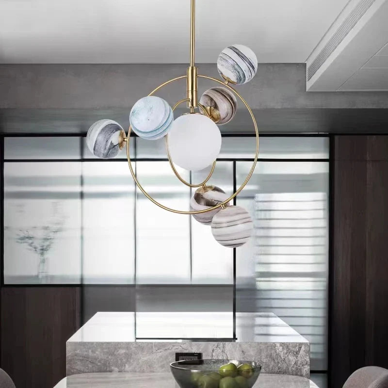 artistiek design led-kroonluchter voor moderne binnenhuisdecoratie