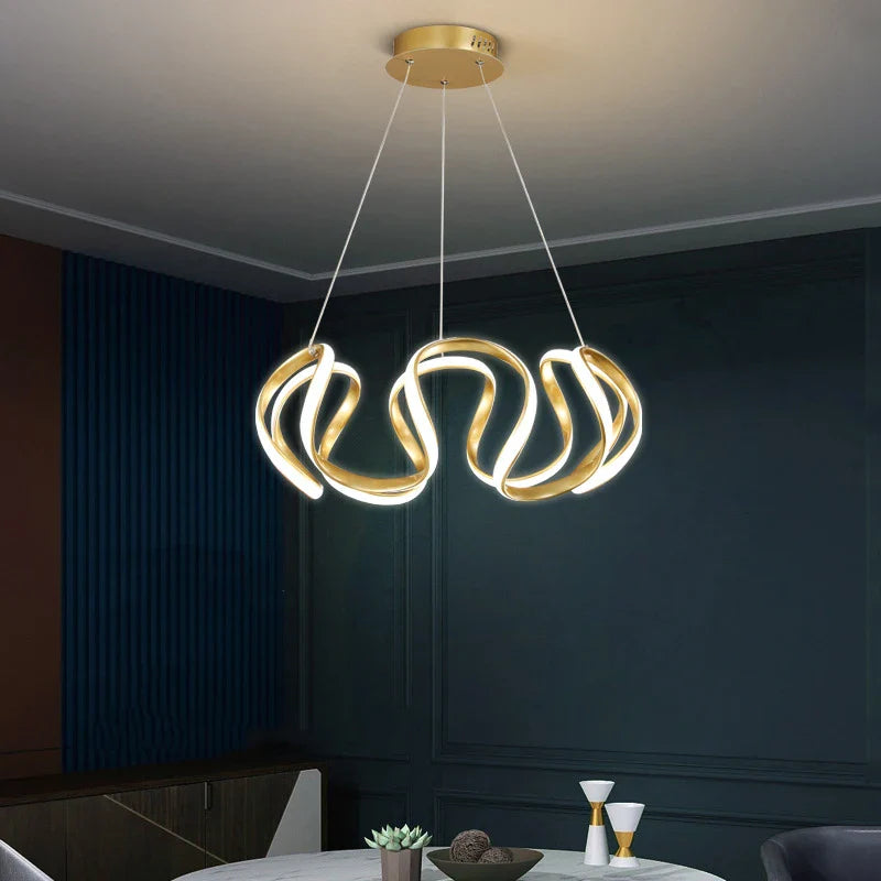 moderne led kroonluchter, huisdecoratie, modieuze plafondlampen