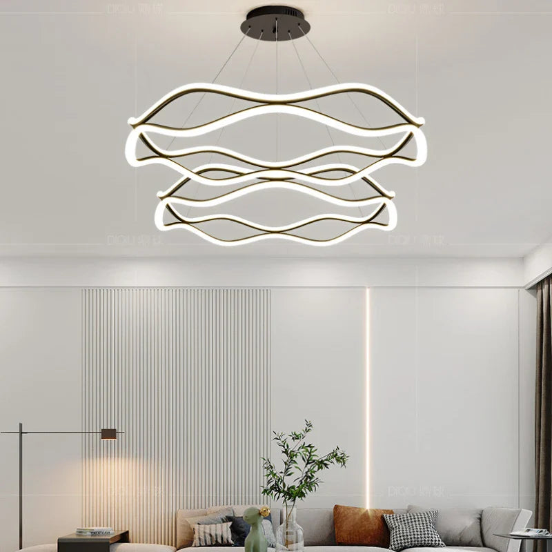 noordelijke led kroonluchter licht voor slaapkamer woonkamer eetkamer luxe ring hanglamp huisdecoratie