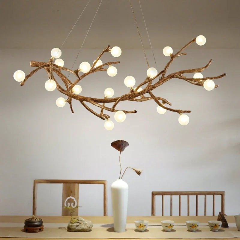 vintage hars kroonluchter met takken voor binnenhuisdecoratie