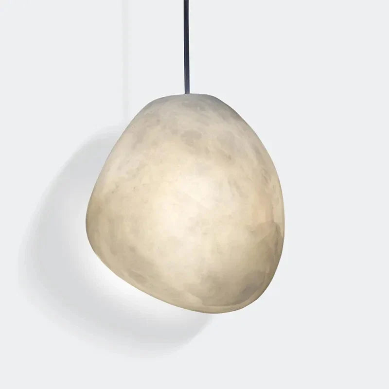 Moderne sneeuwvlok gips LED kroonluchter decoratie met woonkamer en slaapkamer ronde kroonluchter met natuurlijke marmertextuur