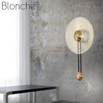 Applique Led Cercle Doré Et Verre Luminaire Doré