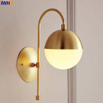 Applique Moderne Élégante Lumière Dorée Cuivre Murale Chambre