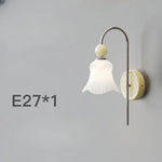 Applique Murale Artisanale Délicate Transparence Florale. Fleur B Beige / Blanc Chaud 3000K Chambre
